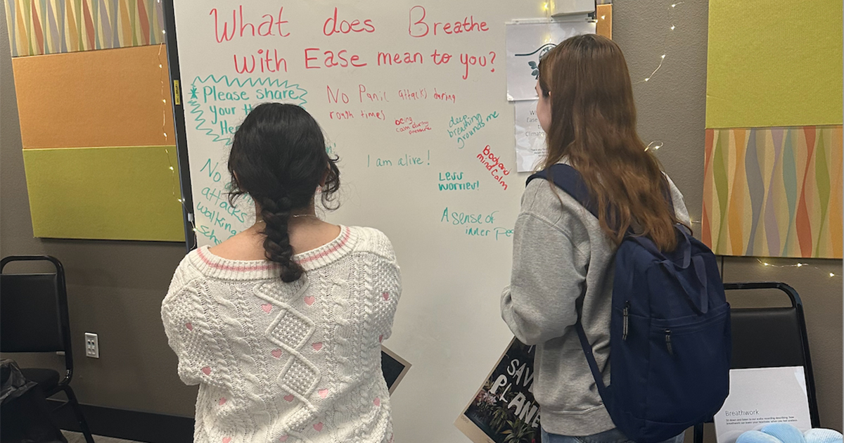 Photo of a breathe with ease event at Nevada State University