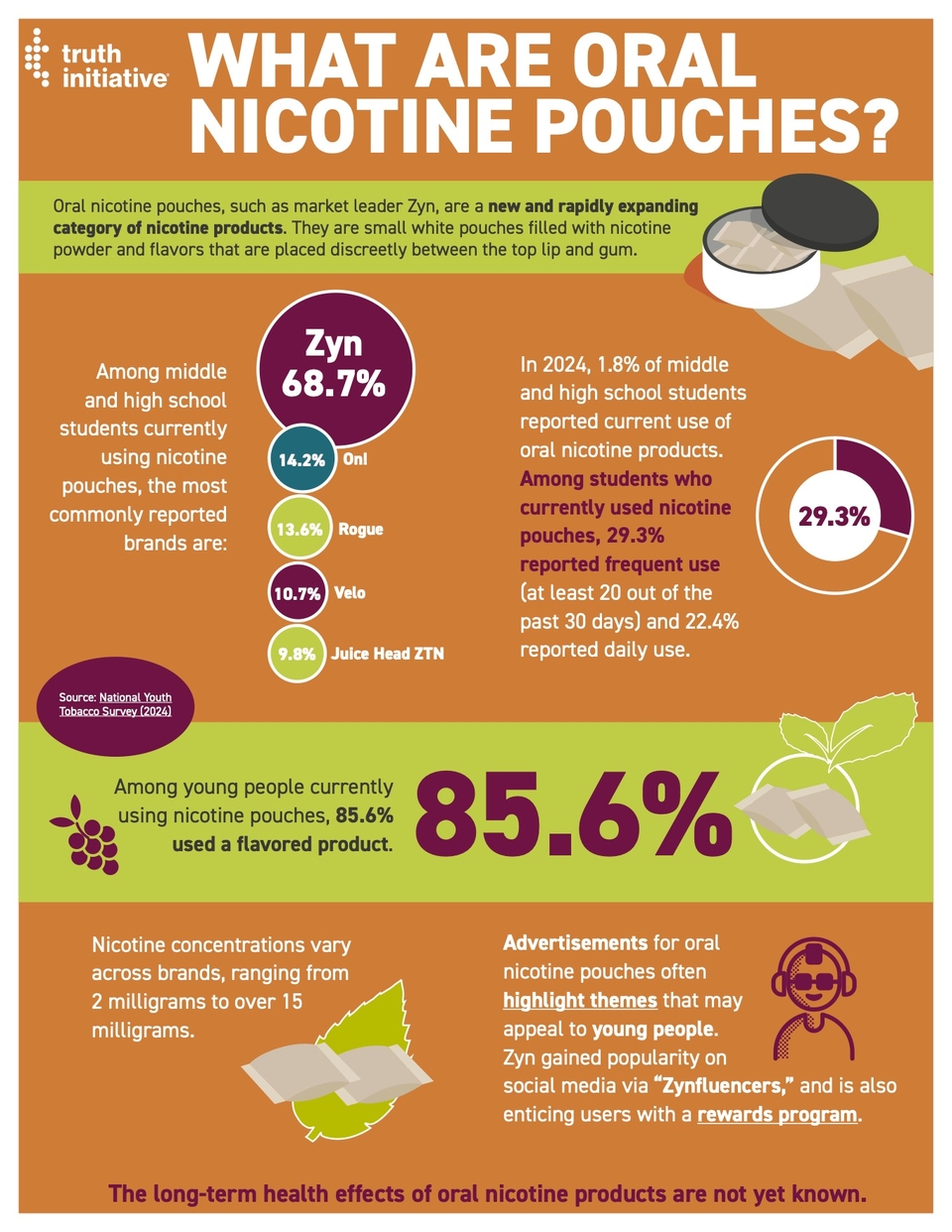 Oral Nicotine Pouches Infographic 2024