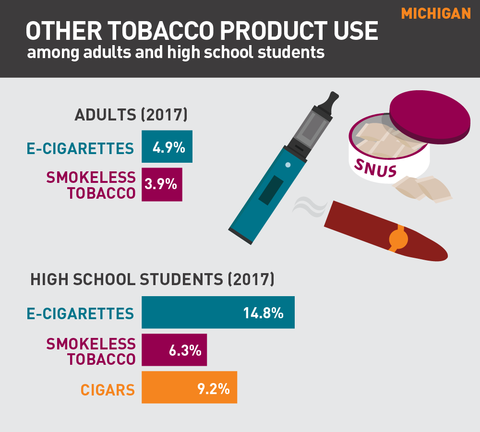 Other tobacco product use in Michigan graphic