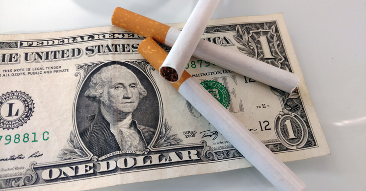 cigarettes and dollar