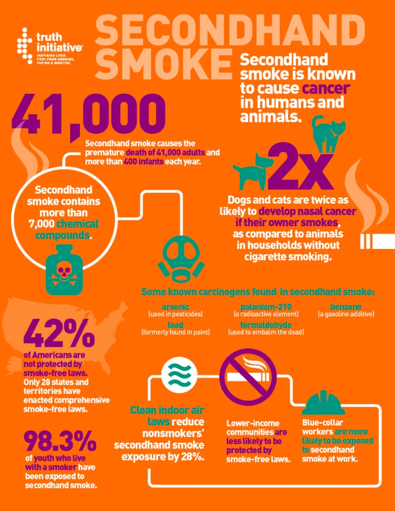 Secondhand Smoke Fact Sheet Infographic