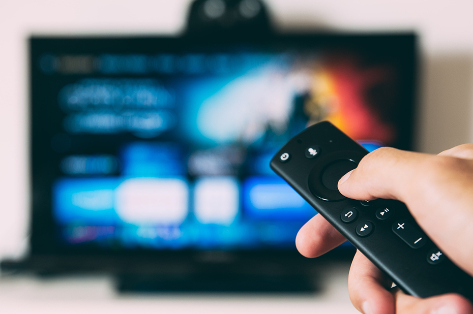 Close up view of a remote