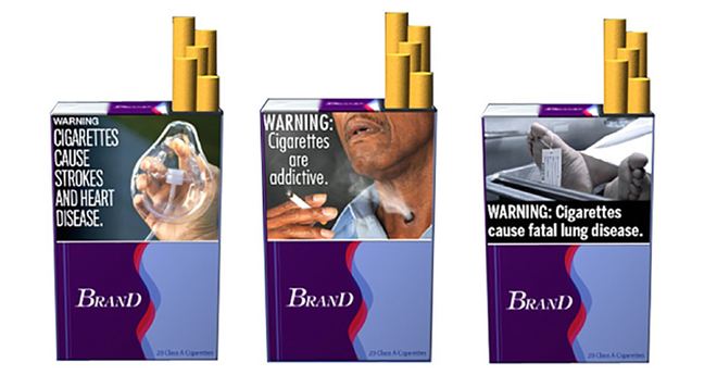 graphic warnings on cigarette packs