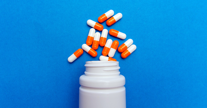 Opioids Pills and Bottle