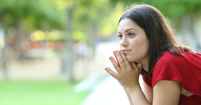 Concerned Woman Thinking