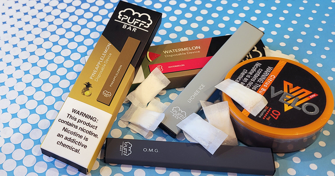 Various Puff Bar and Velo Products