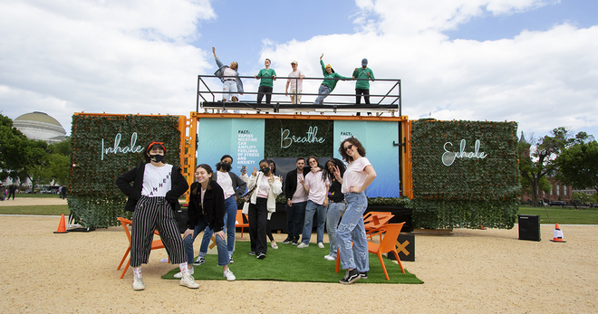 Youth Activists posing for a photo after an event