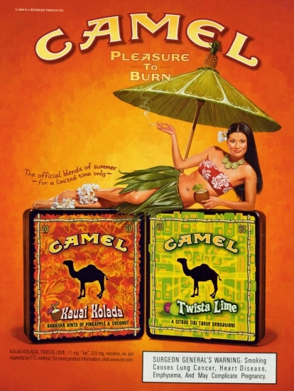 Camel Kauai Kolada and Twista Lime ad