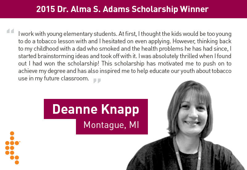 scholarship winner deanne knapp