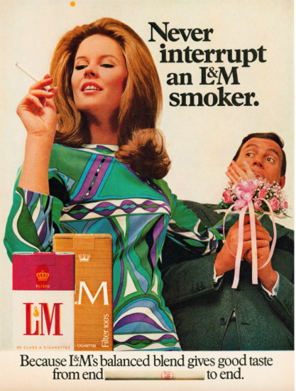 L&M Never interrupt an L&M smoker ad