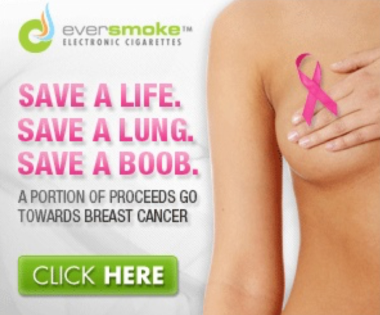 Eversmoke E-Cigarette Breast Cancer Ad