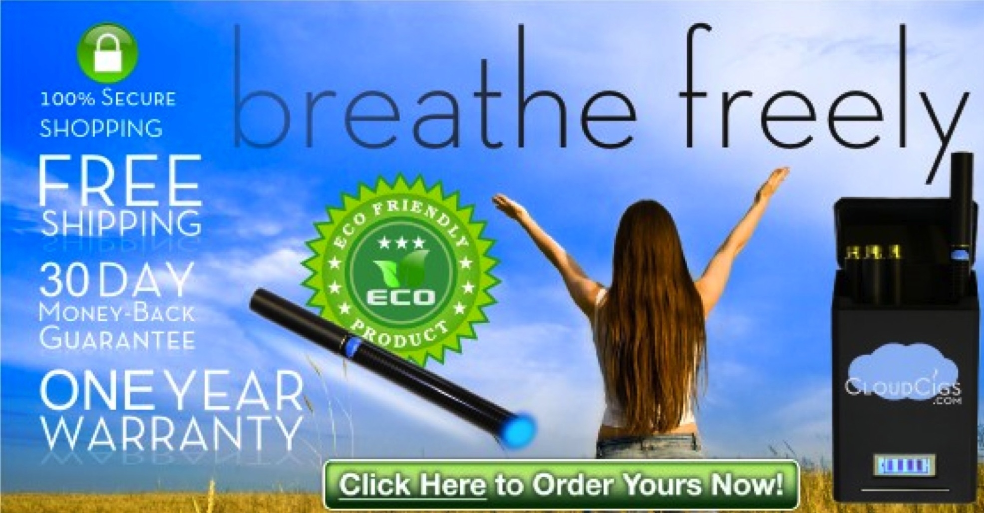 Breathe Freely E-cigarette ad